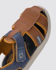 Sandalia Cartago Combinada Cafe velcro