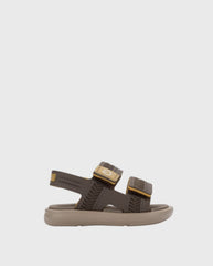 Sandalias Malta Velcro Beige Marrón