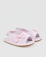 Sandalias Para Bebe Moño Rosa