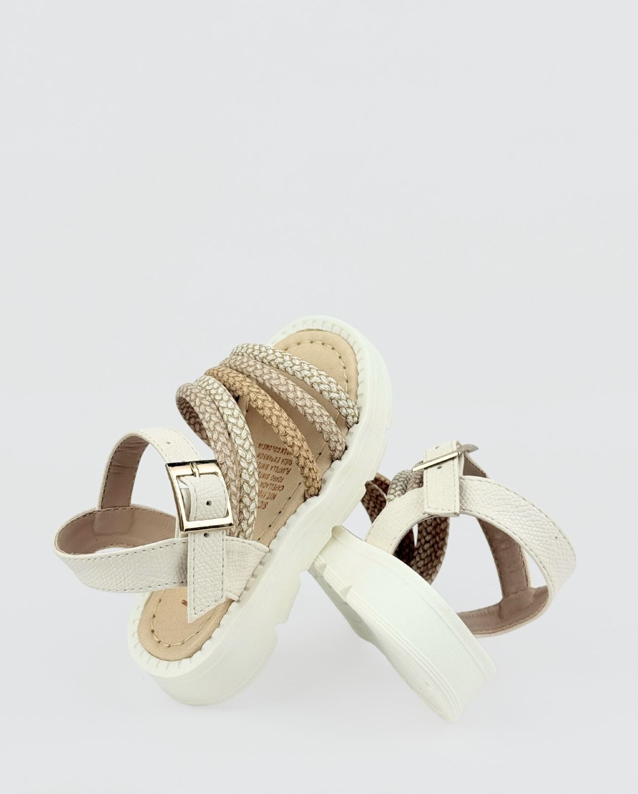 Sandalias Para Niña Con Lazos En Tono Tierra Detalles