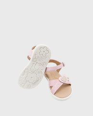 Sandalias Corazones Brillos Rosa suela