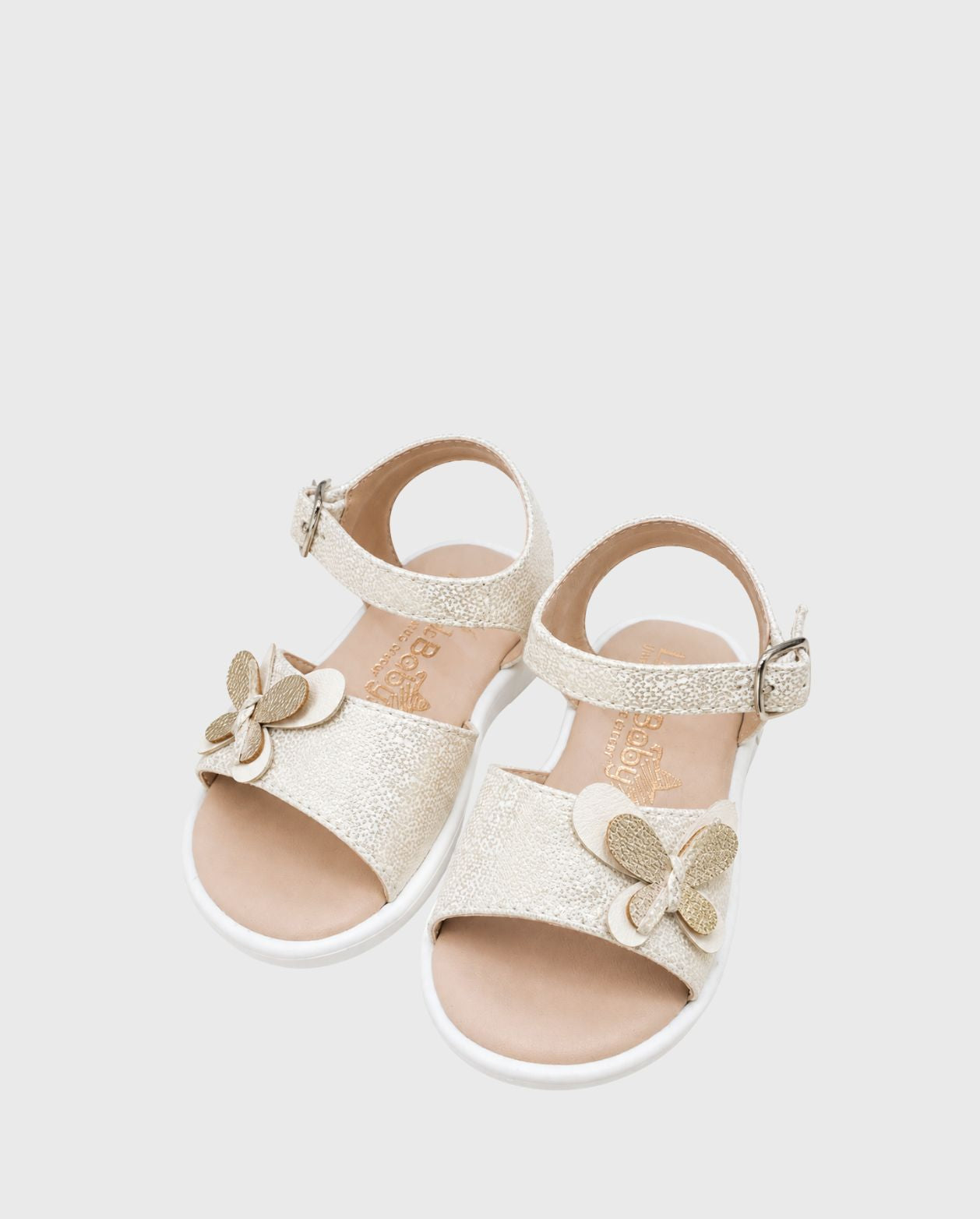 Sandalias Detalle Mariposa Dorado