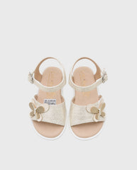 Sandalias Detalle Mariposa Dorado diseño