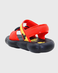 Sandalias Disney Pump Mickey Negro Rojo detalle