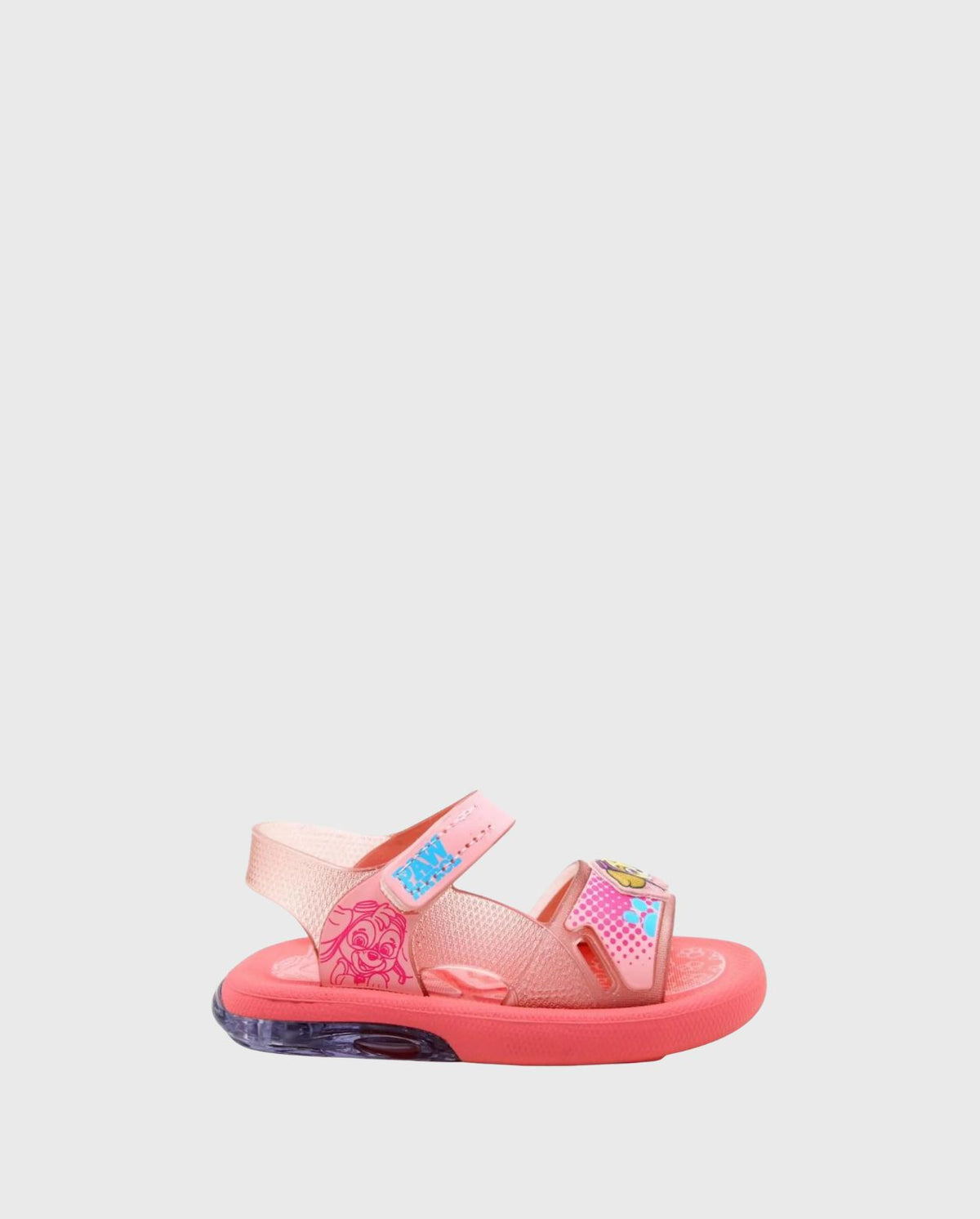 Sandalias Led Patrulla Canina Velcro Rosa