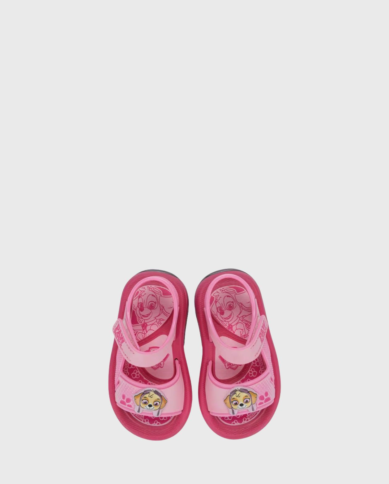 Sandalias Led Patrulla Canina Velcro Rosa Paw