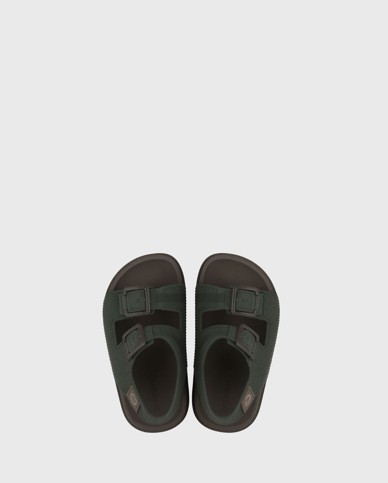 Sandalias Milan Velcro Marrón Verde Diseño