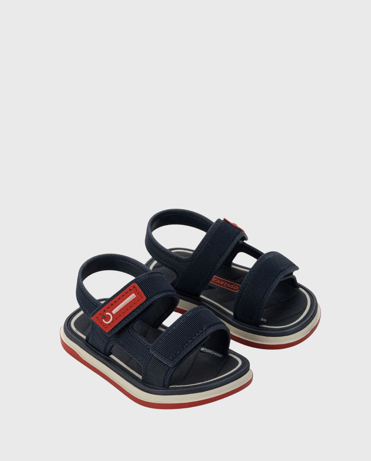 Sandalias Cartago Velcro Rojo Navy