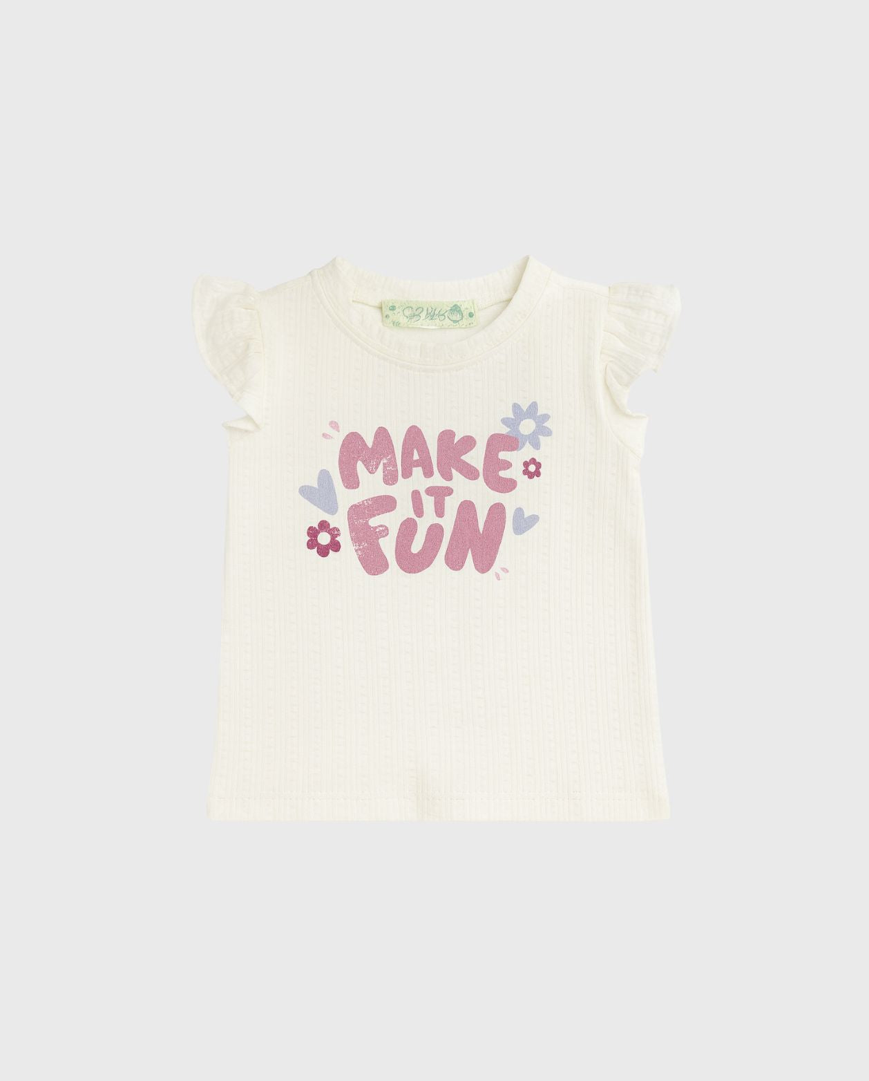 Conjunto Short Make It Fun Crema Diseño