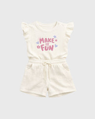 Conjunto Short Make It Fun Crema