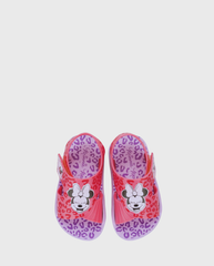 Sandalias Velcro Minnie Lila Rosa Diseño