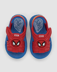 Sandalias Marvel Spider Man Azul Rojo detalle