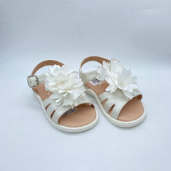 Sandalias Para Niña Flores Blanco