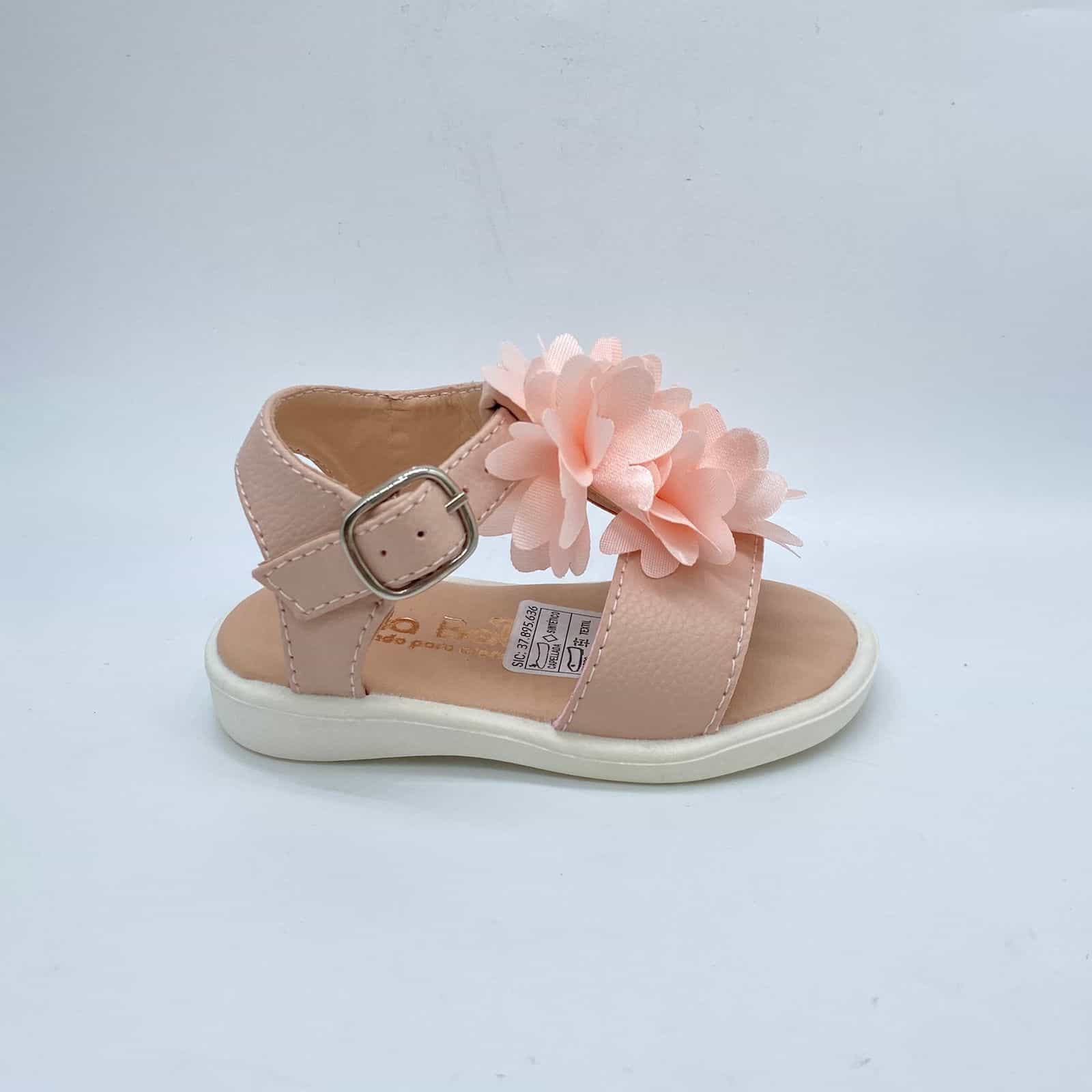 Sandalias Para Niña Flores Rosa detalle