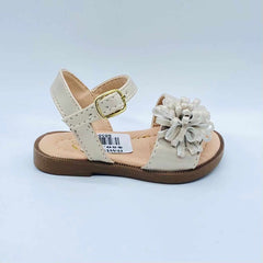Sandalias Para Niña Tornasol Pompom Plateado detalle