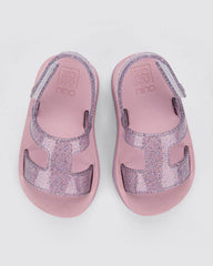 Sandalias Zaxy Hit Glitter Lila Rosa detalle