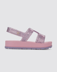 Sandalias Zaxy Hit Glitter Lila Rosa perfil