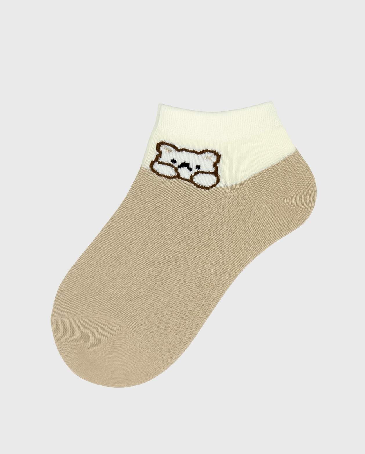 Set 2 Pares Medias Estampado Oso Camel Fashion 