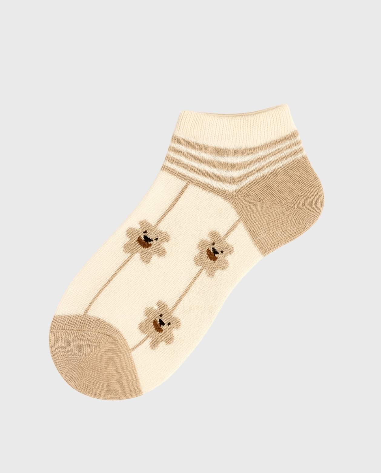 Set 2 Pares Medias Estampado Oso Camel Moda