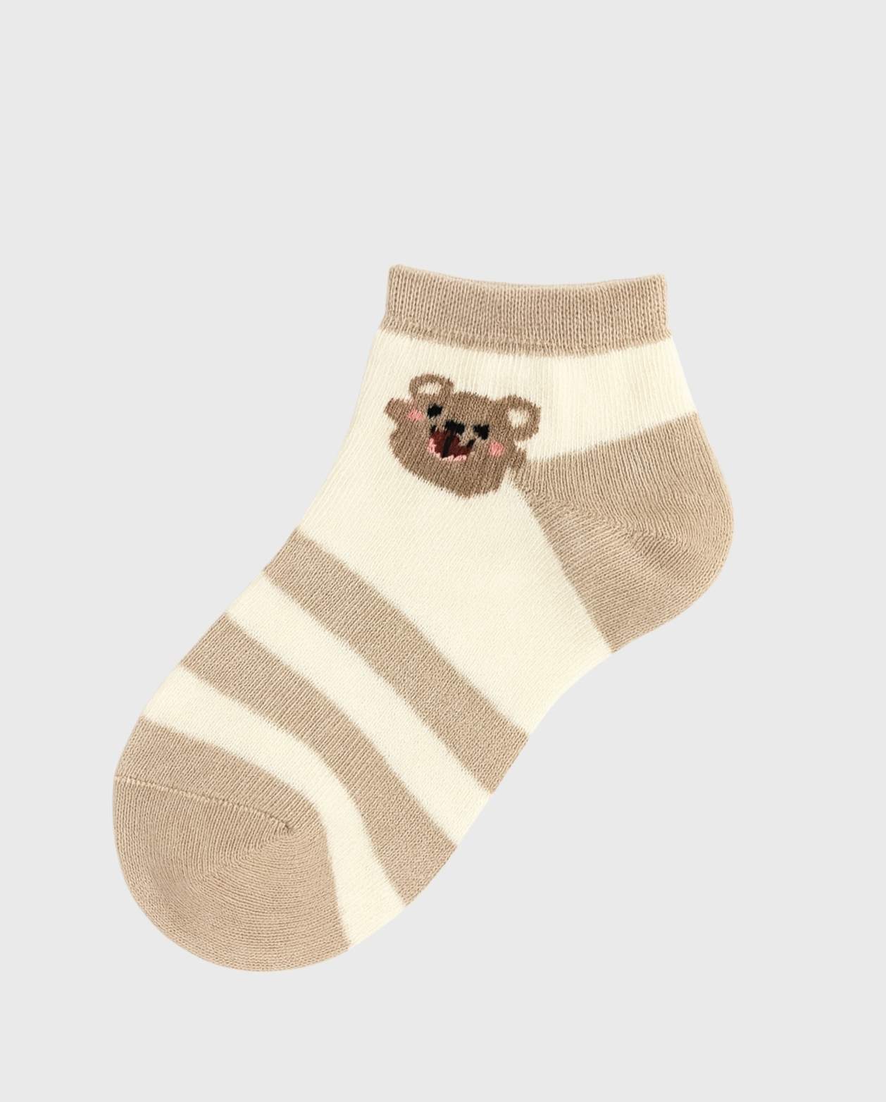 Set 2 Pares Medias Estampado Oso Camel Bebes