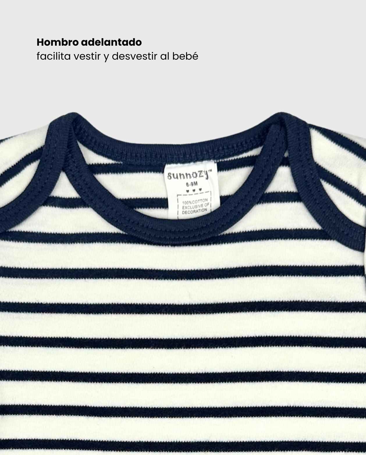 Set 3 Bodys Estampado Tiburón Azul Niños