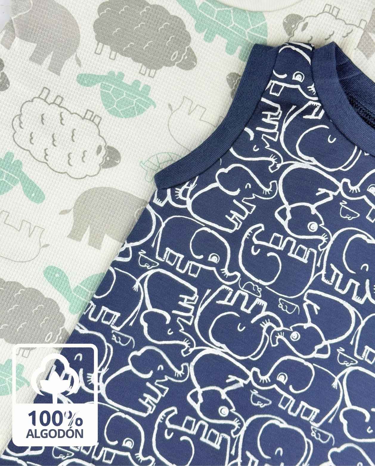 Set 3 Mamelucos Estampado Elefante Travesuras