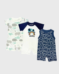 Set 3 Mamelucos Estampado Elefante