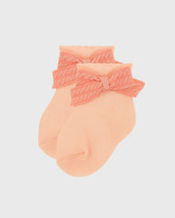 Set 3 Medias Detalle Lazo Salmon