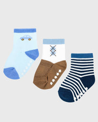 Set 3 Medias Rayas Carro Bebe