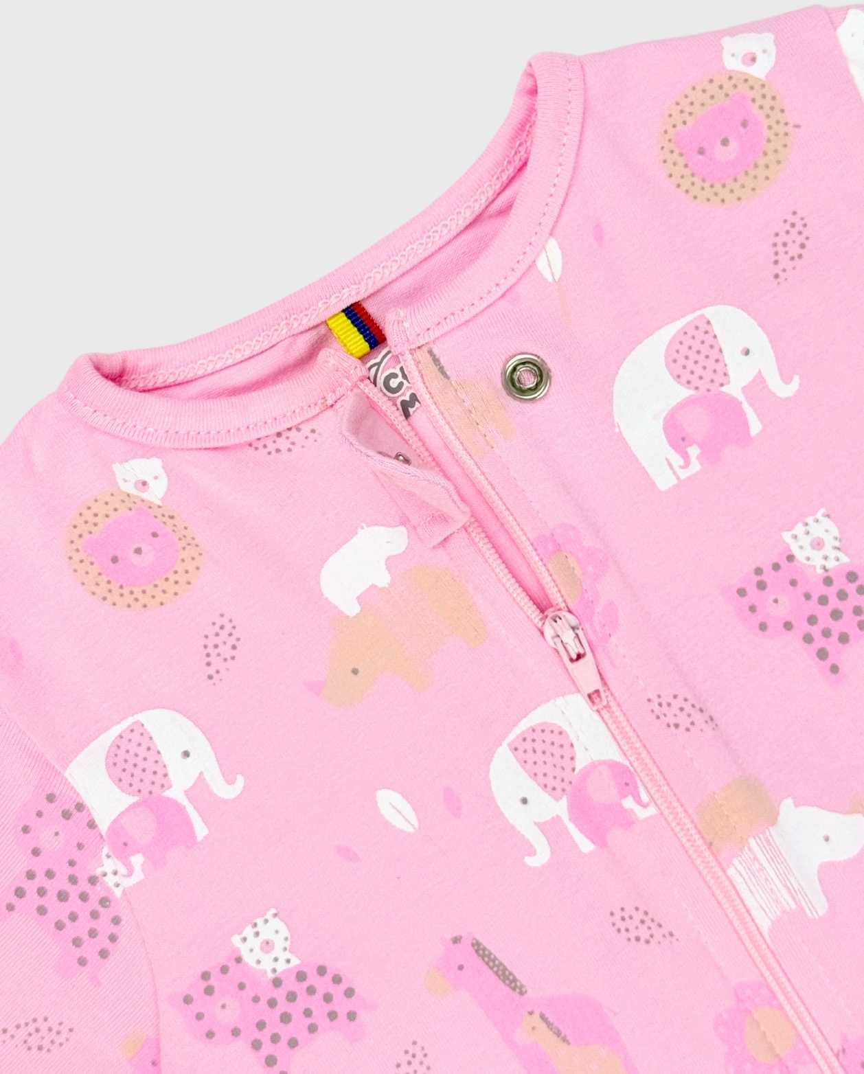 Set 3 Pijamas Familia Jirafa Rosa