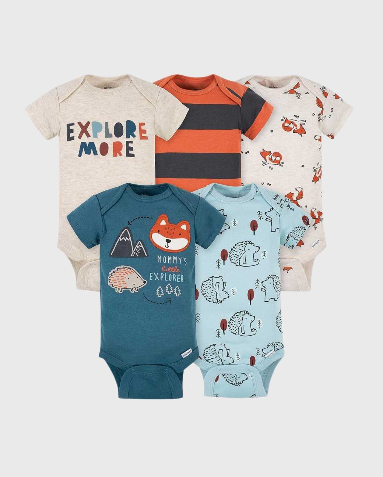 Set 5 Bodys Estampado Zorro Explorer