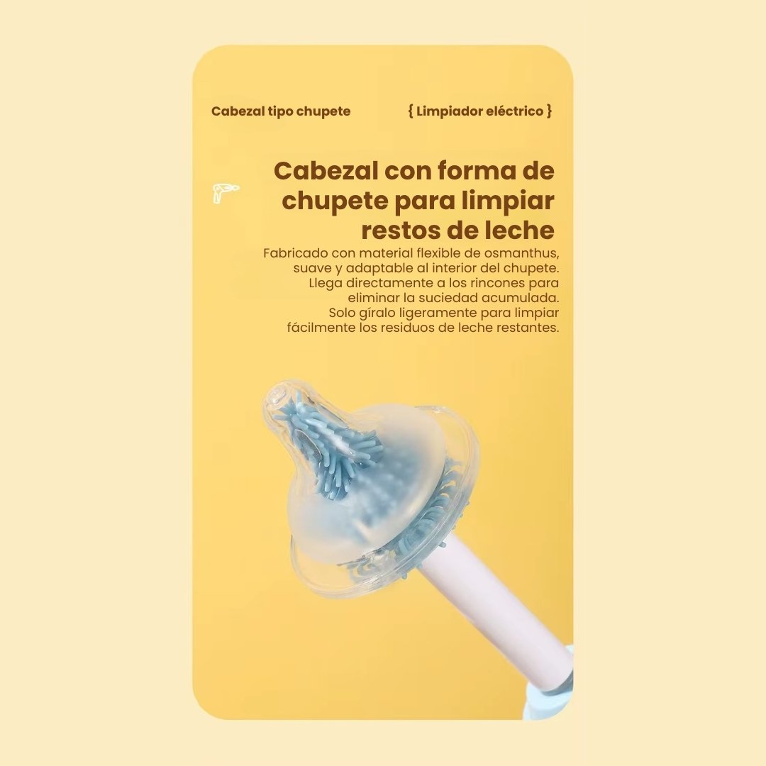 Set Lava Tetero Electrico En Silicona Niños