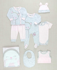 Set Primer Día Gata Corazón Gris