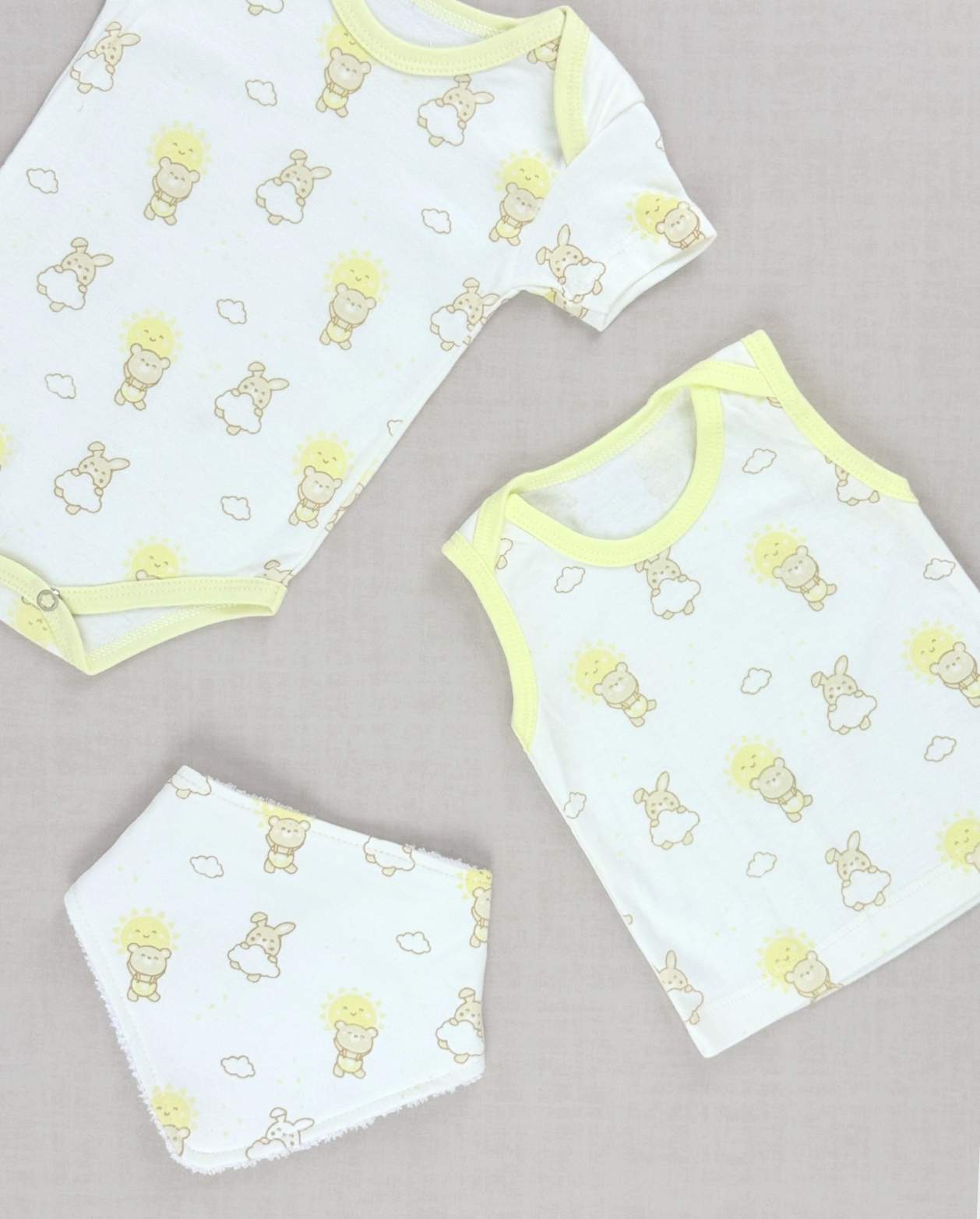 Set Primer Día Osos Sol Beige Niños