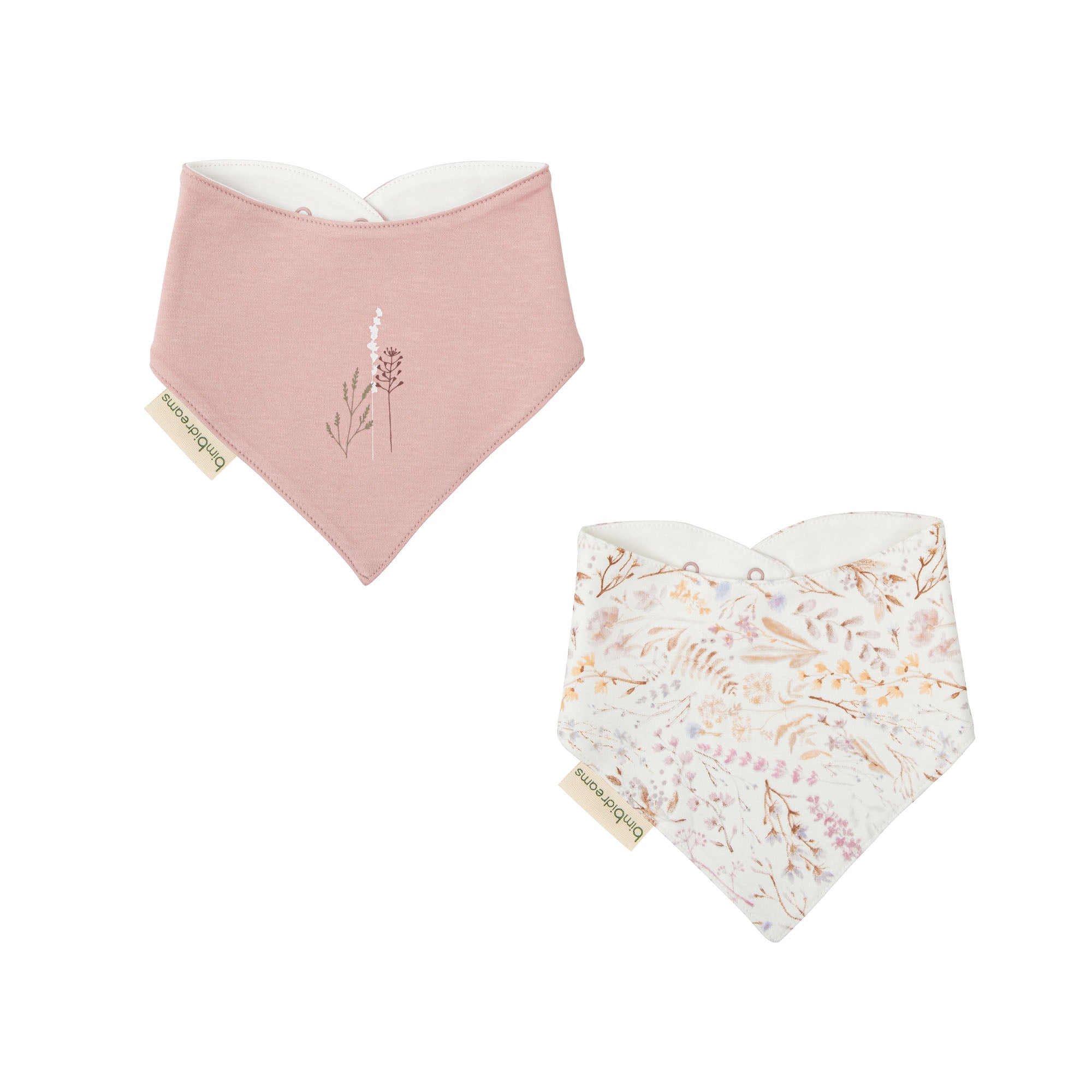 Set 2 Baberos Flores Rosa Bimbidreams