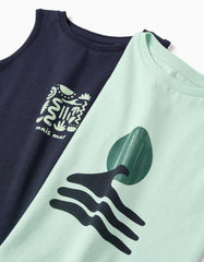 Set 2 Camisetas Esqueleto Estampado Verde Zippy detalle 