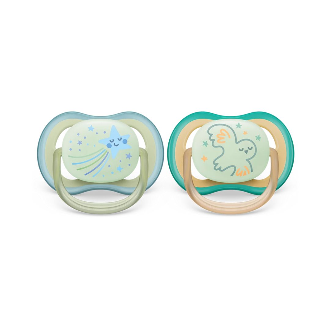 Set 2 Chupo Entretenedor Ultra Air Night Time Estrellas 0-6m estilo