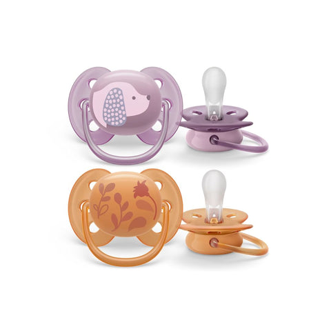 Set 2 Chupo Entretenedor Ultra Soft Dog Avent diseño