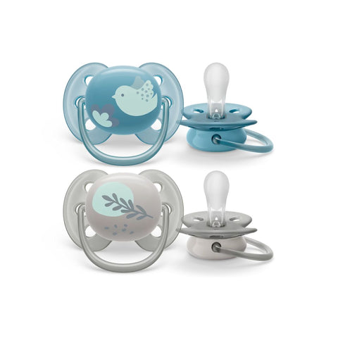 Set 2 Chupo Entretenedor Ultra Soft Pajaro 6-18M diseño