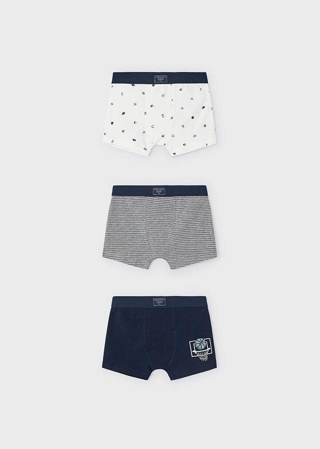 Set 3 Boxers Rayas Gris Mayoral