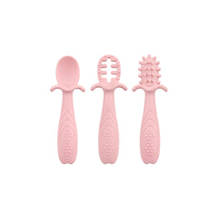 Set 3 Cucharas de Entrenamiento en Silicona rosa 