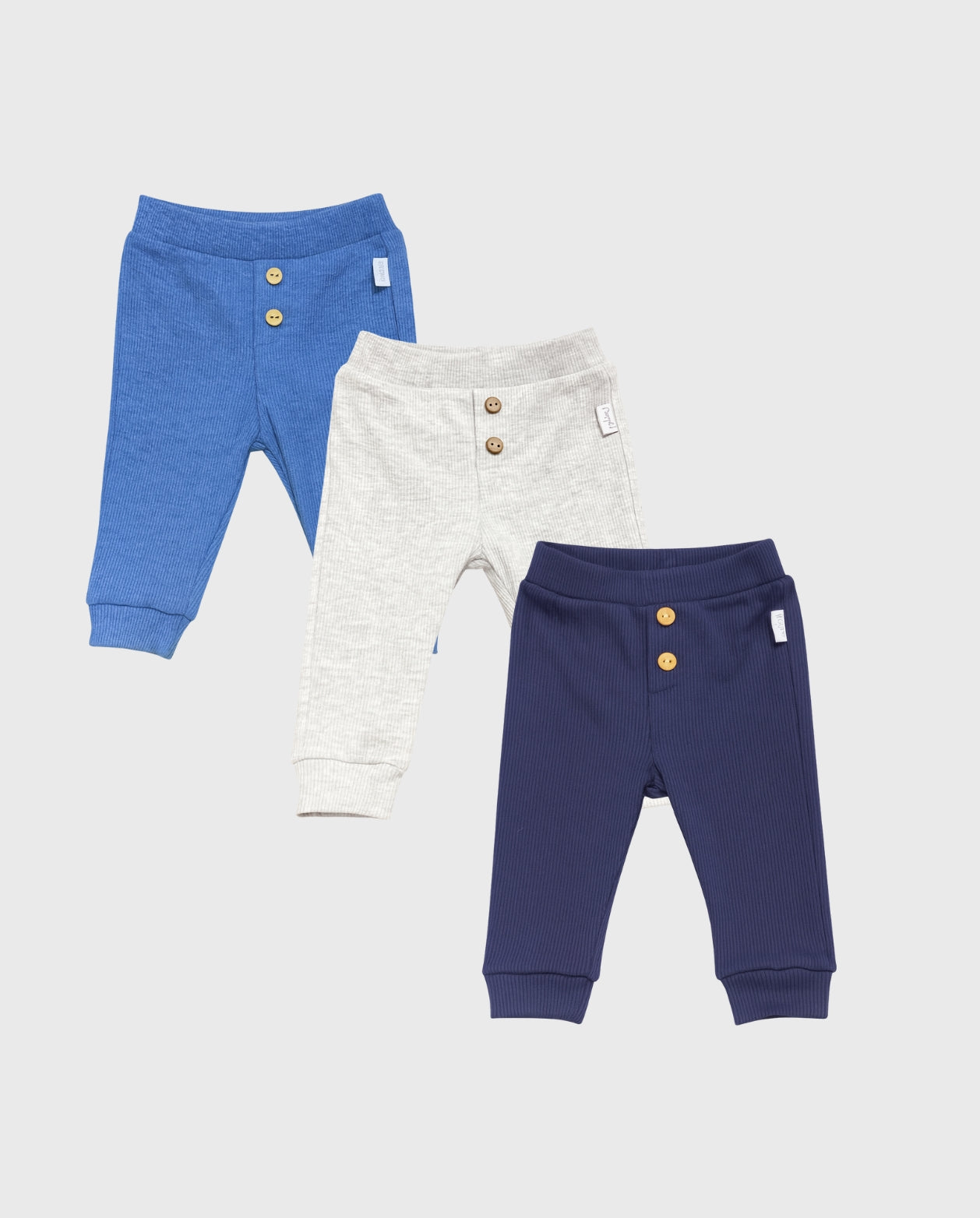 Set 3 Jogger Con Botones azul
