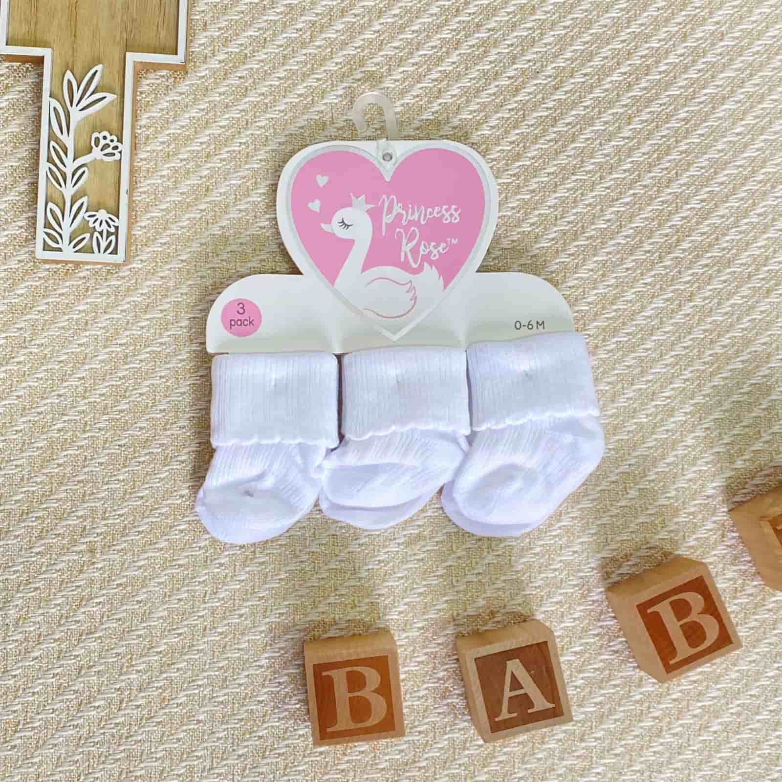 Set 3 Medias Sencilla Dobles Blanco