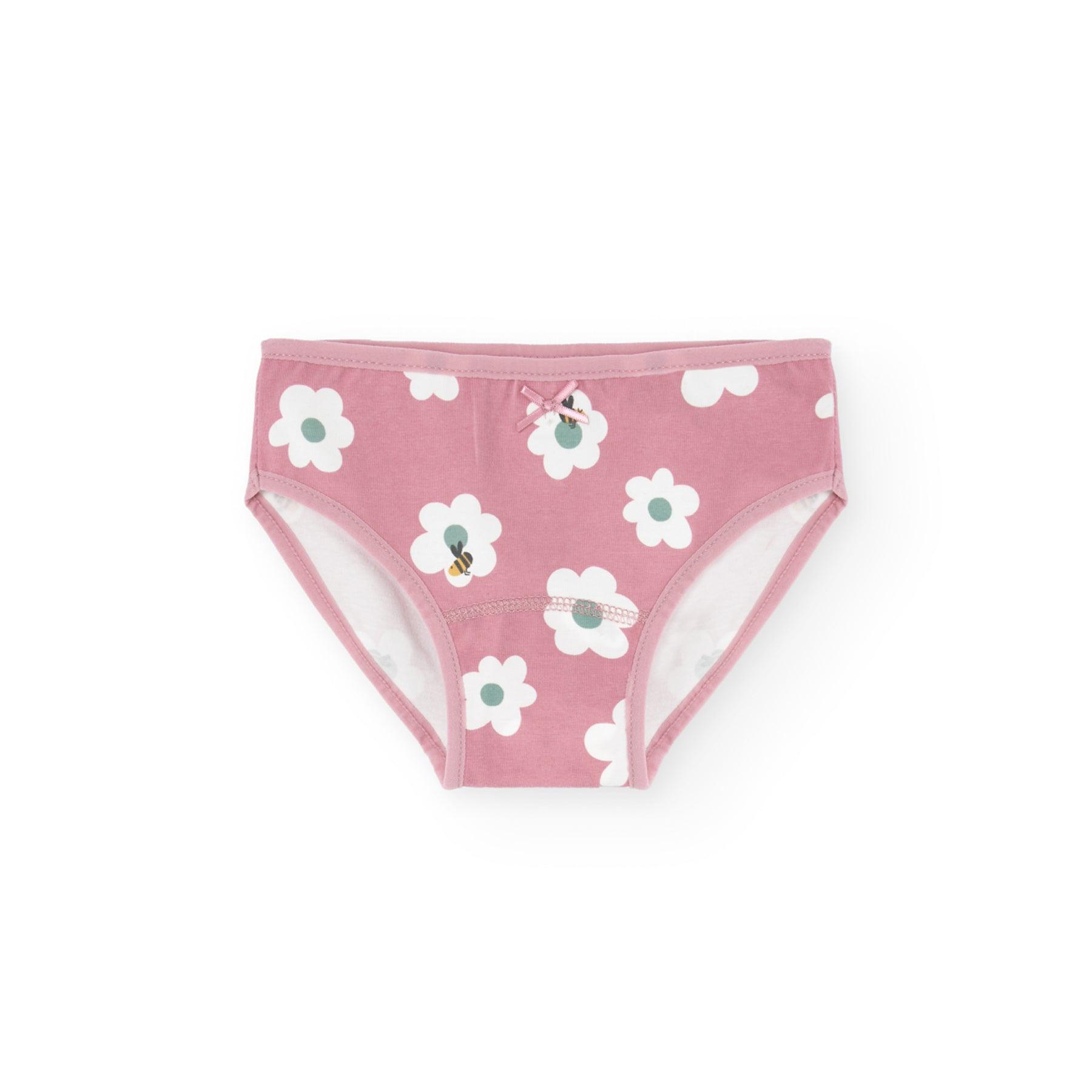 Set 3 Pantys Estamapdo Abejas Boboli Flor rosa