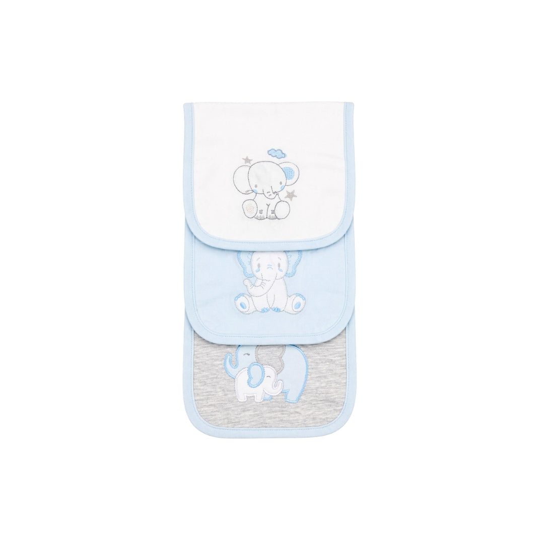 Set 3 Piezas Babitas Bordadas El Bebé Feliz azul