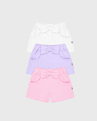 Set 3 Short Moño Bebe Niña