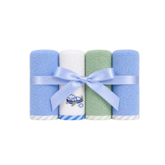 Set 4 Babitas Estampado Bordado AZUL