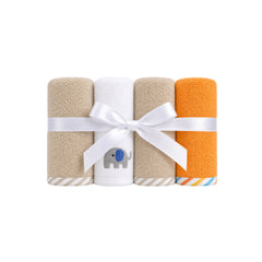 Set 4 Babitas Estampado Bordado NARANJA