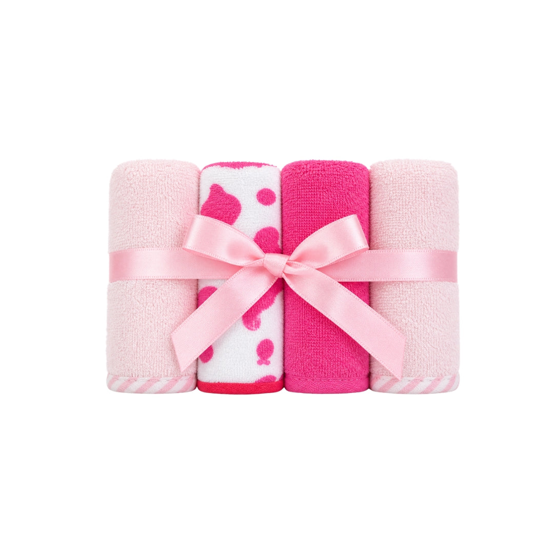 Set 4 Babitas Estampado Bordado ROSA