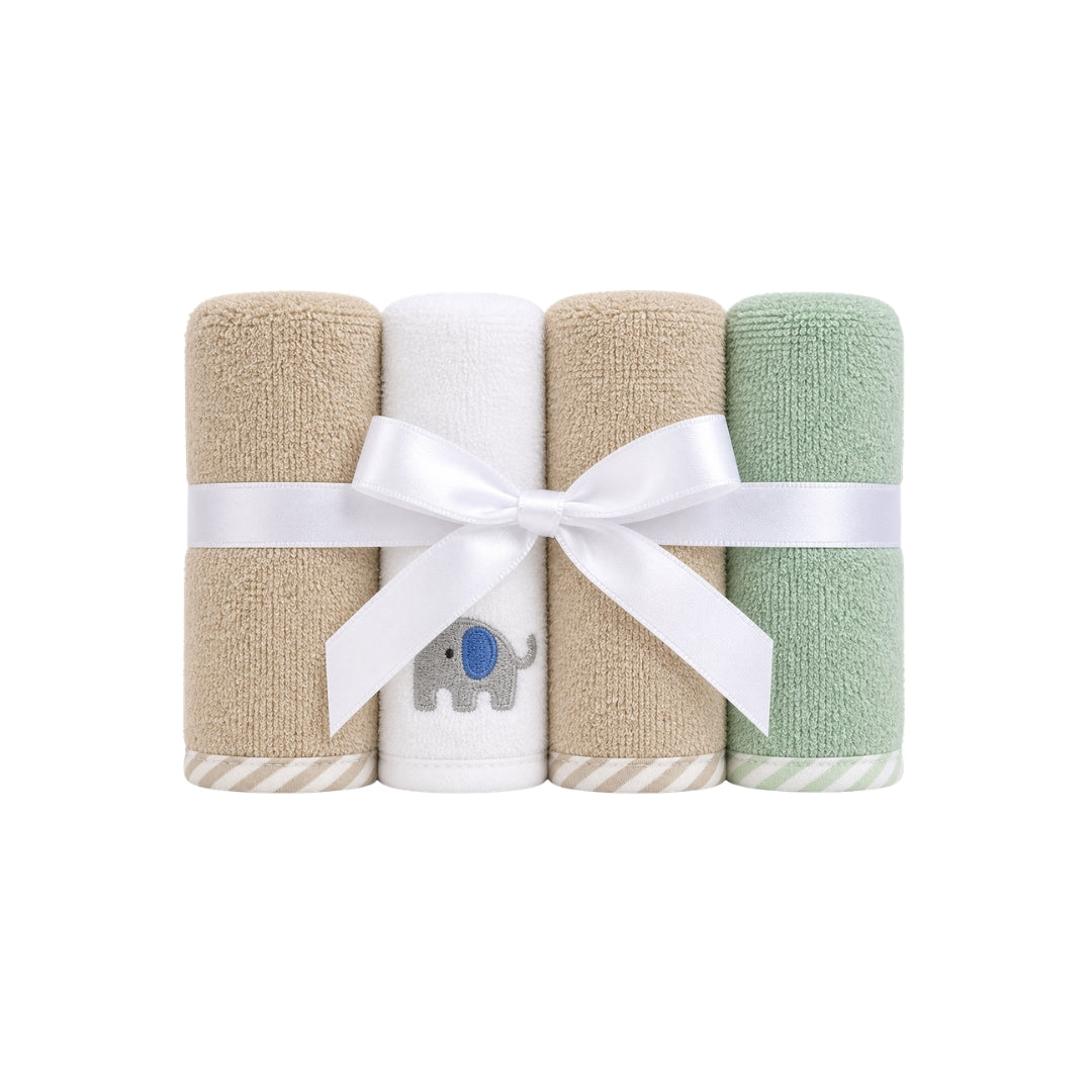 Set 4 Babitas Estampado Bordado VERDE